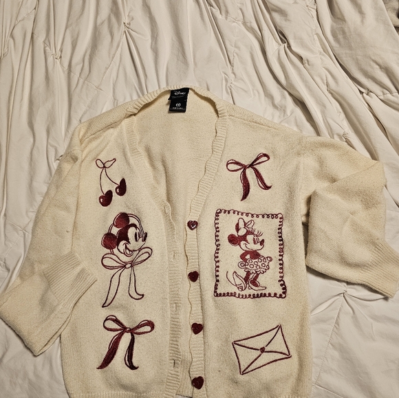 Disney Cream Cardigan with Red Embroidery - Picture 2 of 3